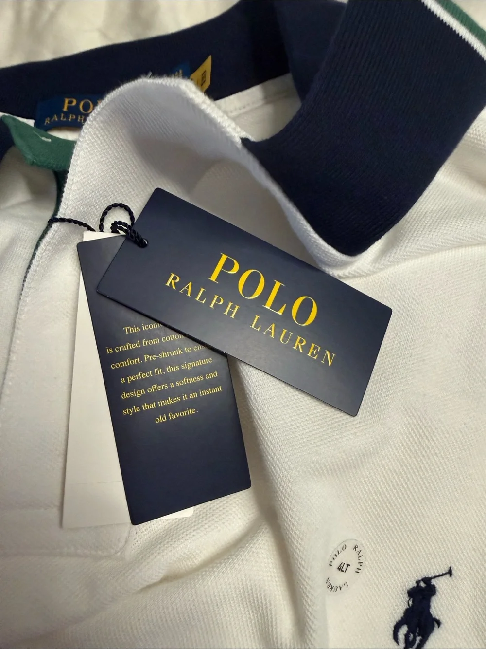 Polo Ralph Lauren Classic fit mesh polo shirt white 4LT Big & Tall preppy NWT